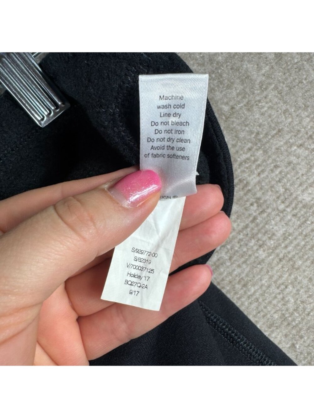 Athleta Polartec Power Stretch Tight Fleece Lined Leggings Black Small Running - Picture 7 of 13